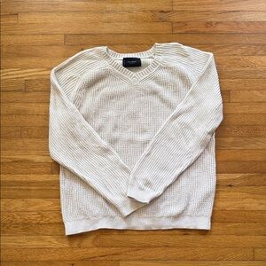 Lucky Brand Men's V-Neck Cream Sweater